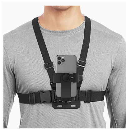 Chest mount mobile holder