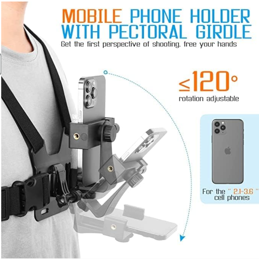 Chest mount mobile holder