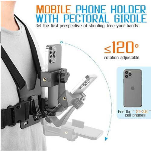 Chest mount mobile holder