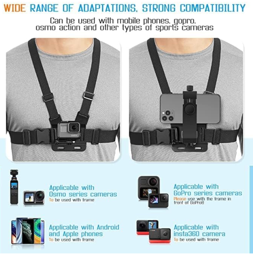 Chest mount mobile holder
