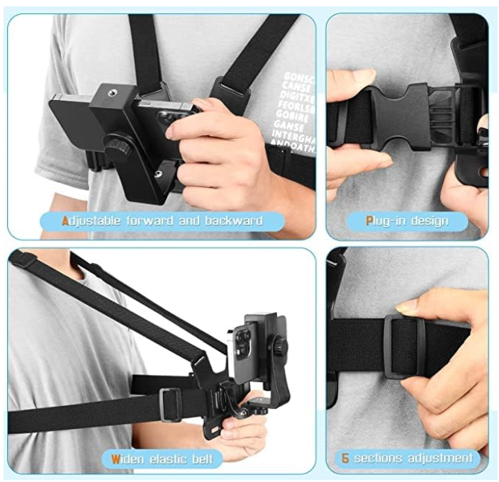 Chest mount mobile holder