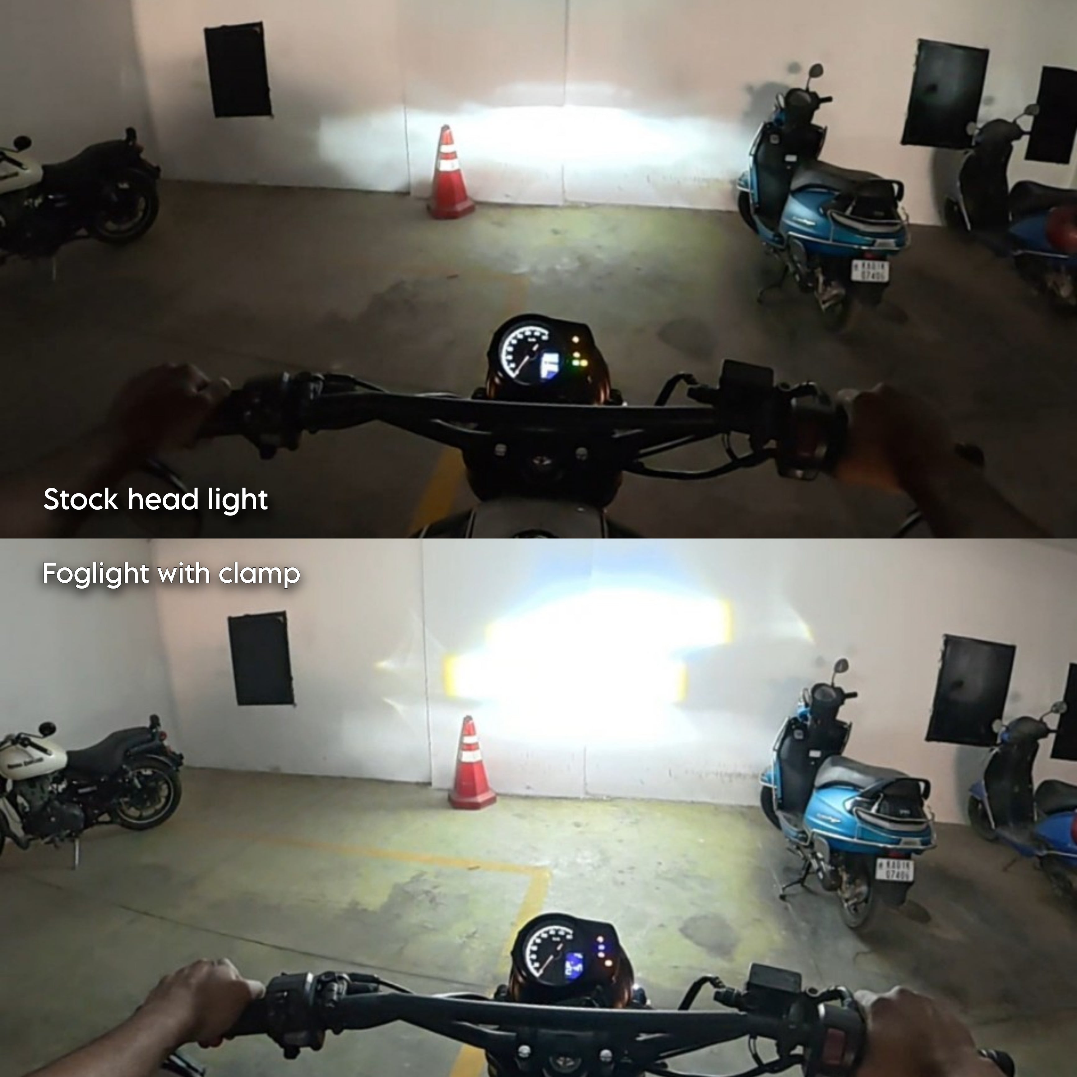 Motocare mini foglights (50 watts) - With switch