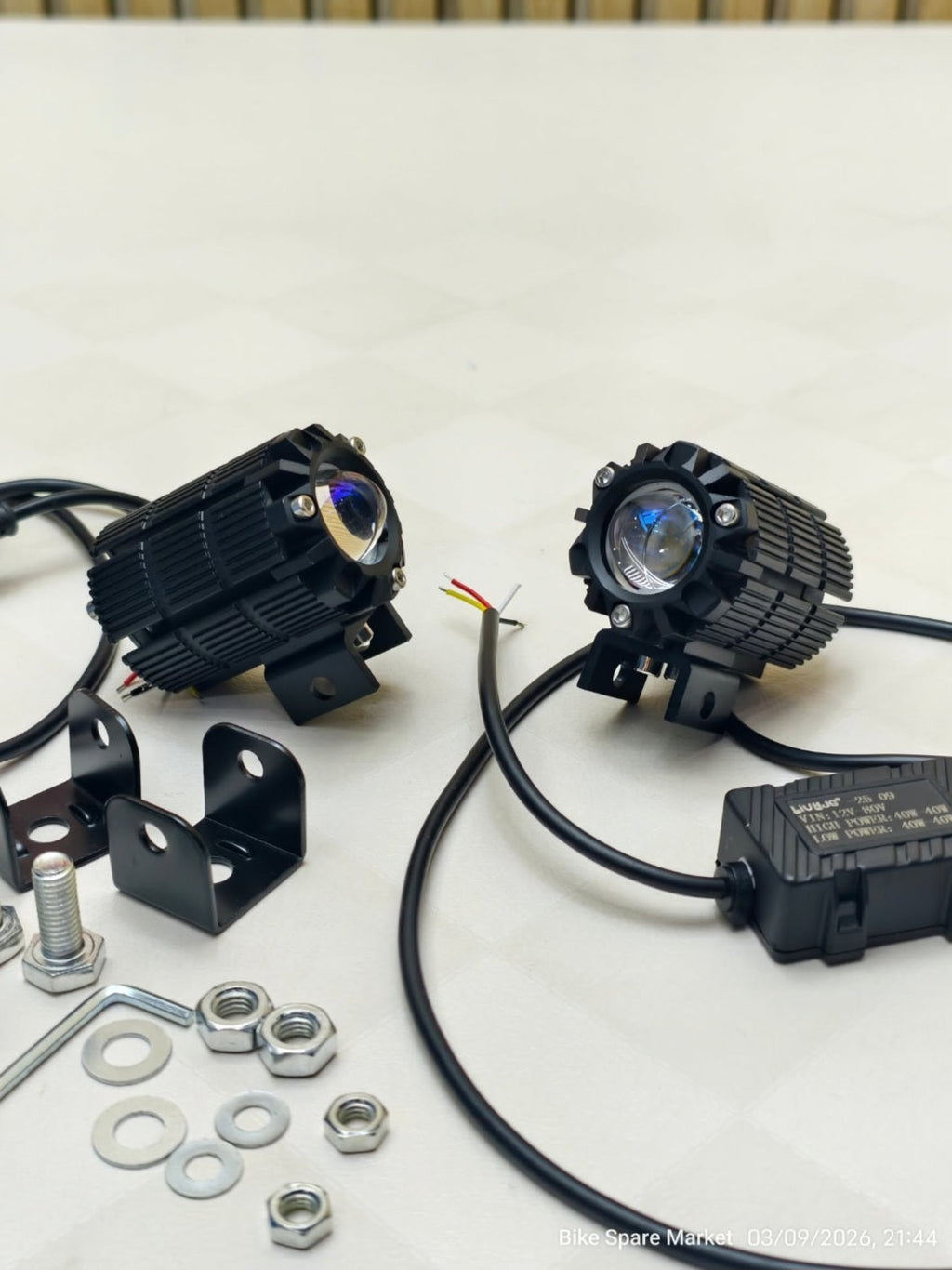 80 Watts Foglight Combo - HJG Mini Flash Drive + Headlight Mount - 1 Year Warranty
