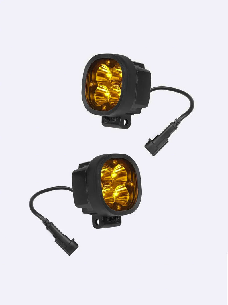 HJG 2x2 mini foglight (40 watts) - With wiring harness & Switch