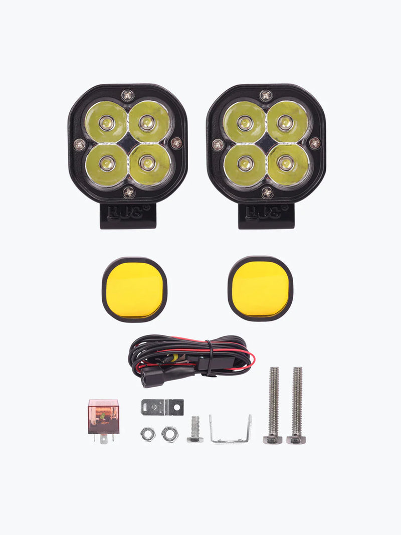 HJG 2x2 mini foglight (40 watts) - With wiring harness & Switch