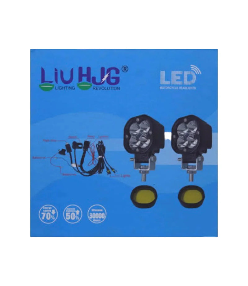 HJG 2x2 mini foglight (40 watts) - With wiring harness & Switch
