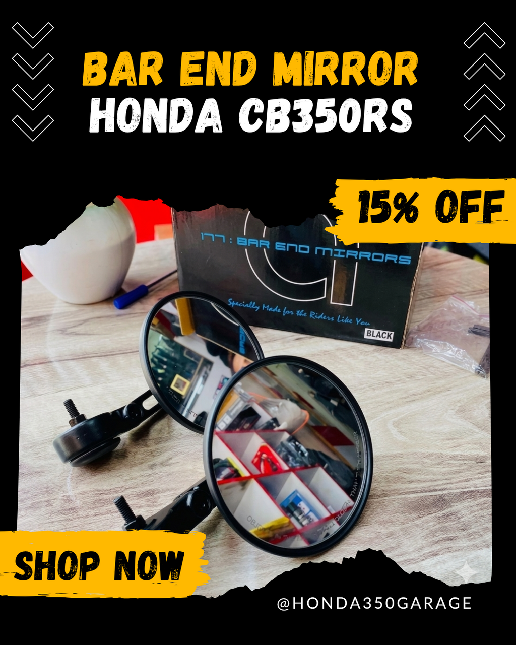 Bar end mirrors - Autobird