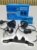 80 Watts Foglight Combo - HJG Mini Flash Drive + Headlight Mount - 1 Year Warranty